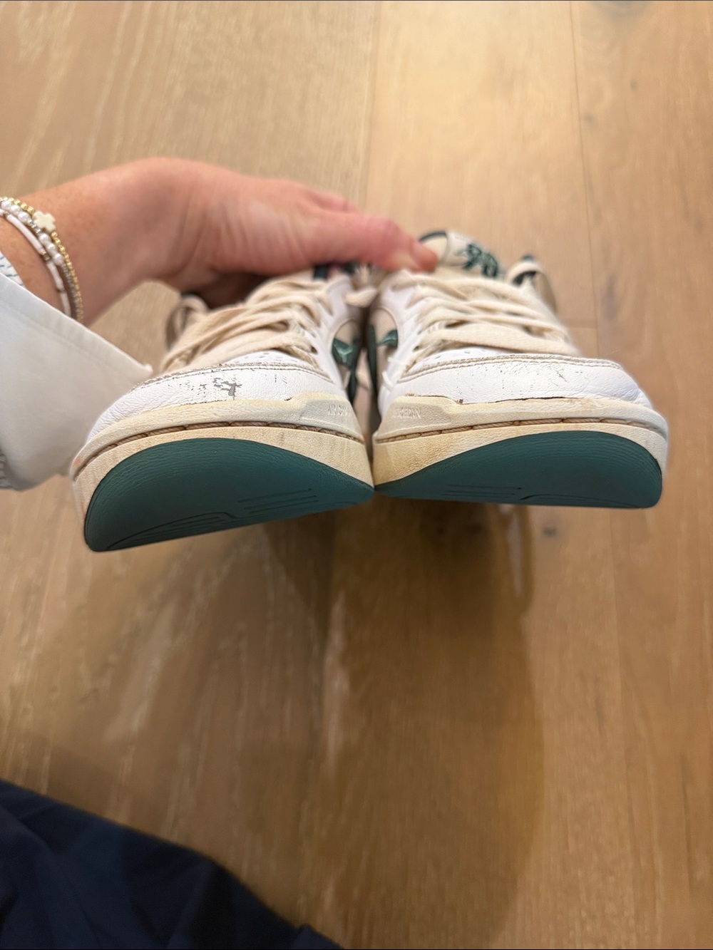 Nike Air Jordan Stadium 90 - big kid 6.5Y / Women’s 8 white with green - Picture 12 of 13